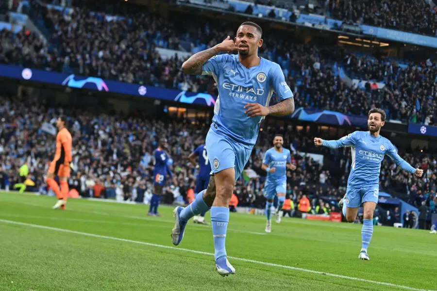 Gabriel Jesus marcou o segundo gol do Manchester City contra o Real Madrid