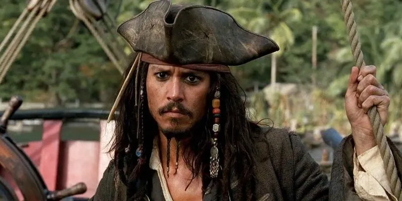Personagem de Johnny Depp, o capitão Jack Sparrow era protagonista na série,