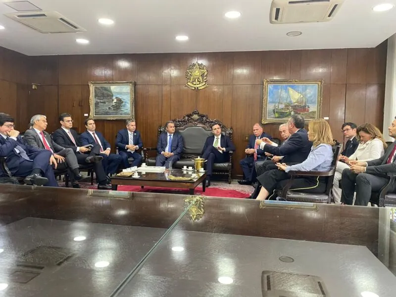Governadores participaram de reunião com o presidente do Senado, Rodrigo Pacheco (PSD), para discutir o impacto da redução do ICMS
