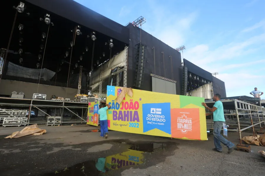Quarta-feira foi de ajustes na megaestrutura montada para receber milhares de pessoas nos shows gratuitos