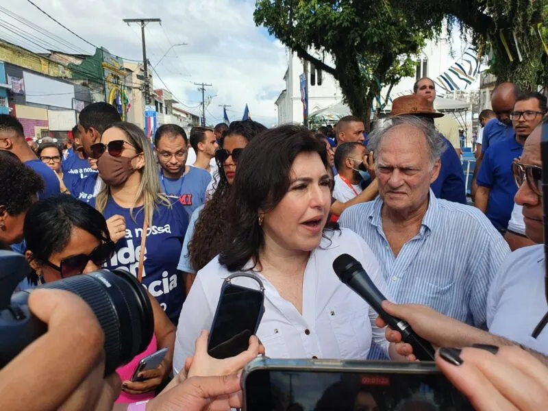 Senadora Simone Tebet (MDB) afirmou que o evento cívico marca o lançamento de sua pré-candidatura à Presidência da República