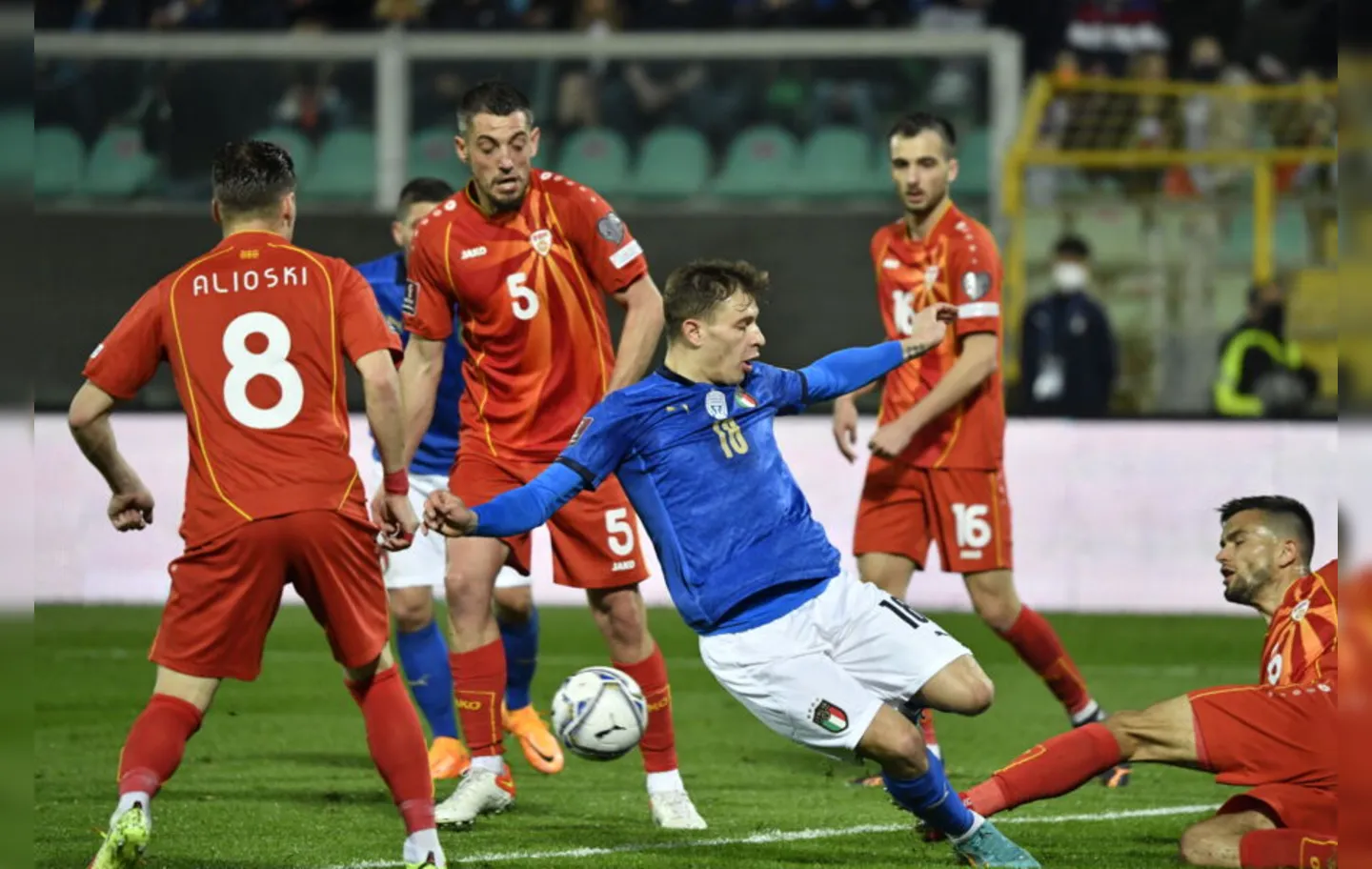 A Itália dominou a partida, mas não conseguiu balançar as redes