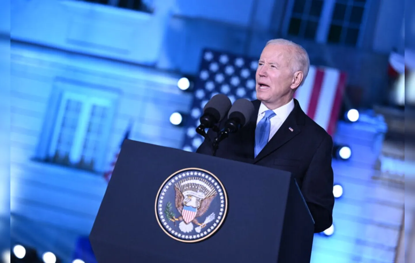 Em seu discurso em Varsóvia, Biden destacou que não considera os cidadãos russos "inimigos"