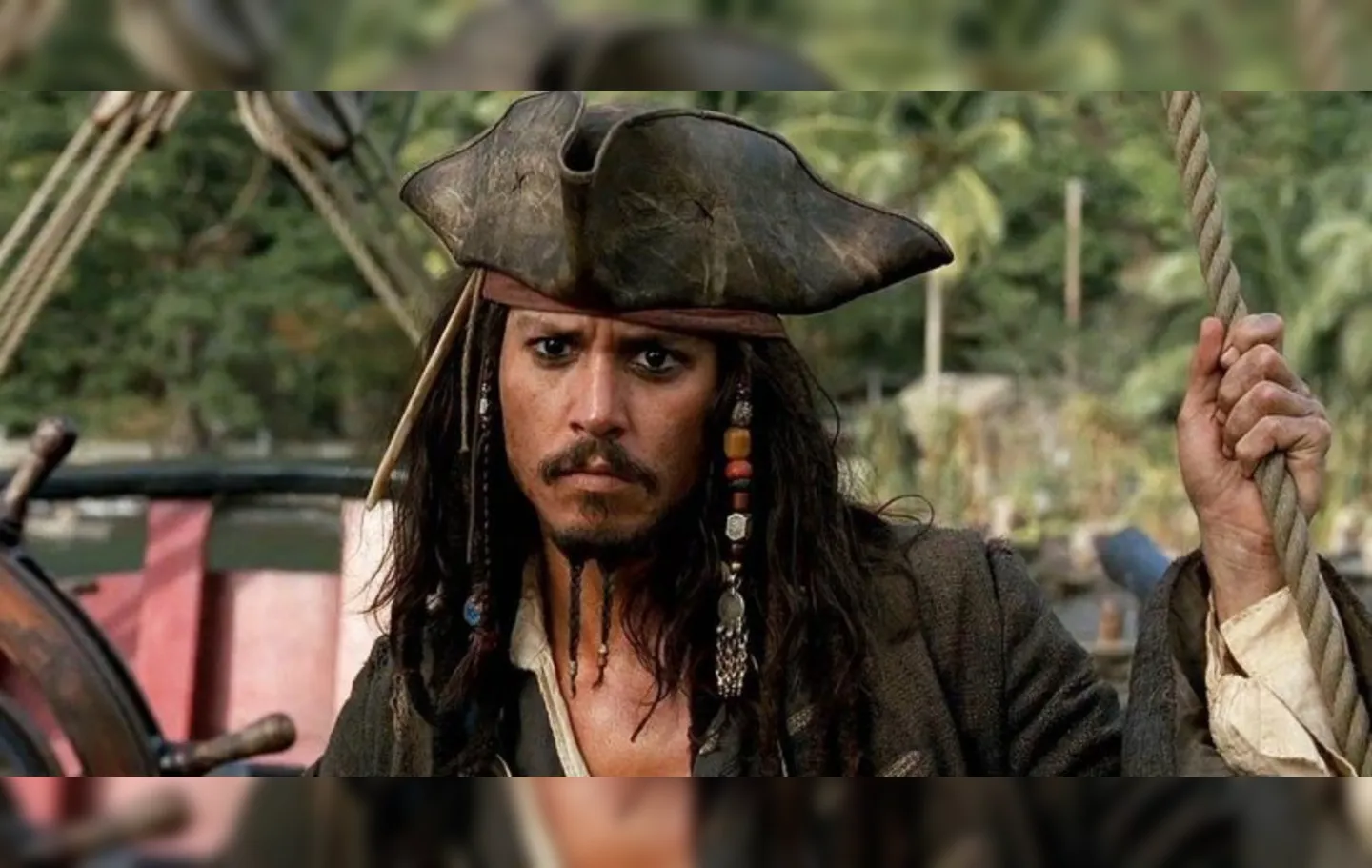 Personagem de Johnny Depp, o capitão Jack Sparrow era protagonista na série,