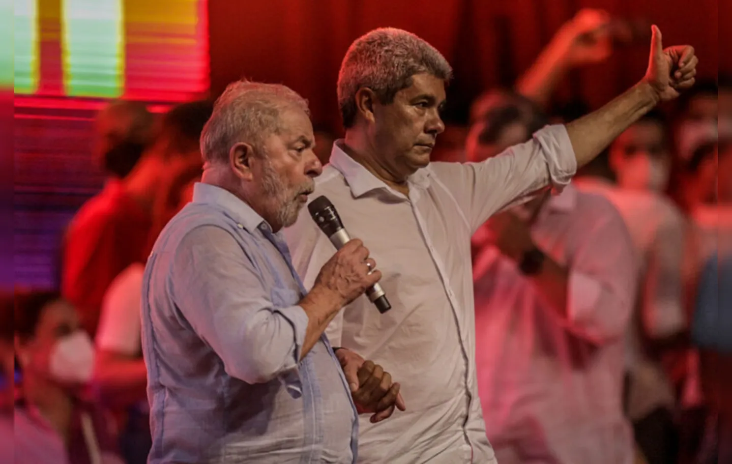 Ato para confirmar a candidatura de Jerônimo Rodrigues ao governo estadual teve  a presença de Lula