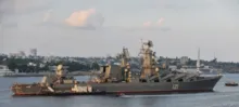 Imagem ilustrativa da imagem Navio russo 'seriamente danificado' após explosão de munição