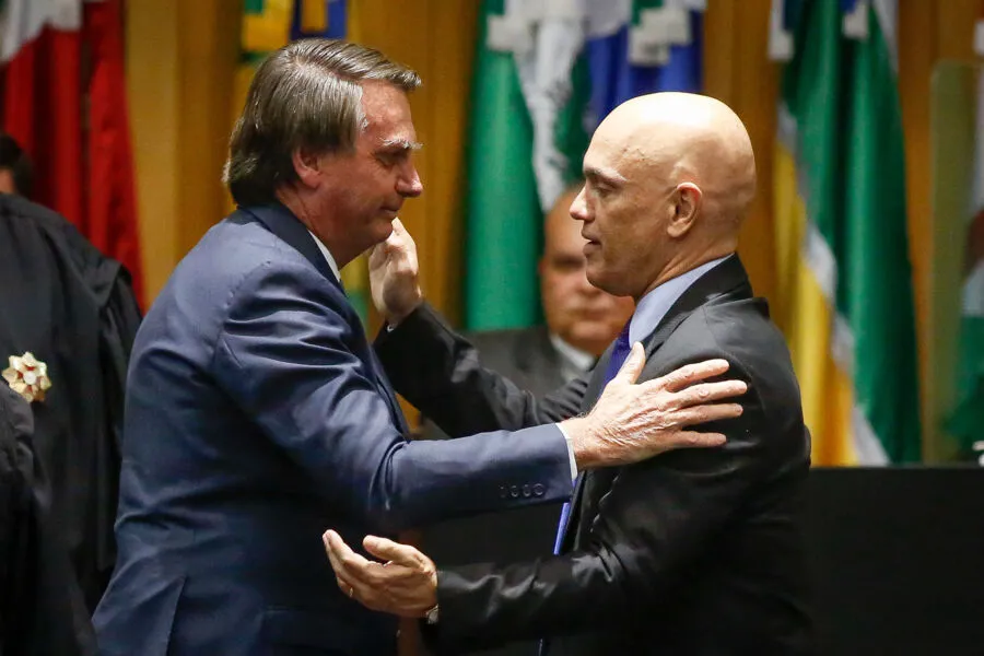 Bolsonaro e Moraes em encontro