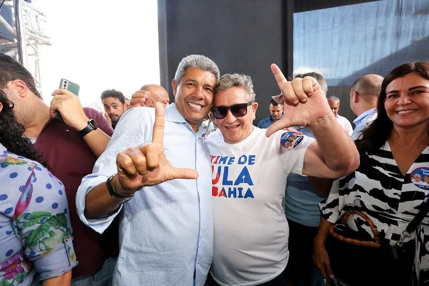Imagem ilustrativa da imagem Caetano e Diogo Medrado trocam governo por campanha de Jerônimo