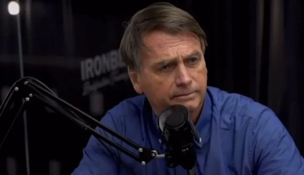 Jair Bolsonaro (PL), durante podcast com fisiculturistas na tarde desta sexta-feira, 26