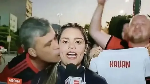 Acusado assediou a jornalista durante uma entrada ao vivo antes do jogo entre Flamengo e Vélez Sarsfield, no Maracanã, pela Copa Libertadores