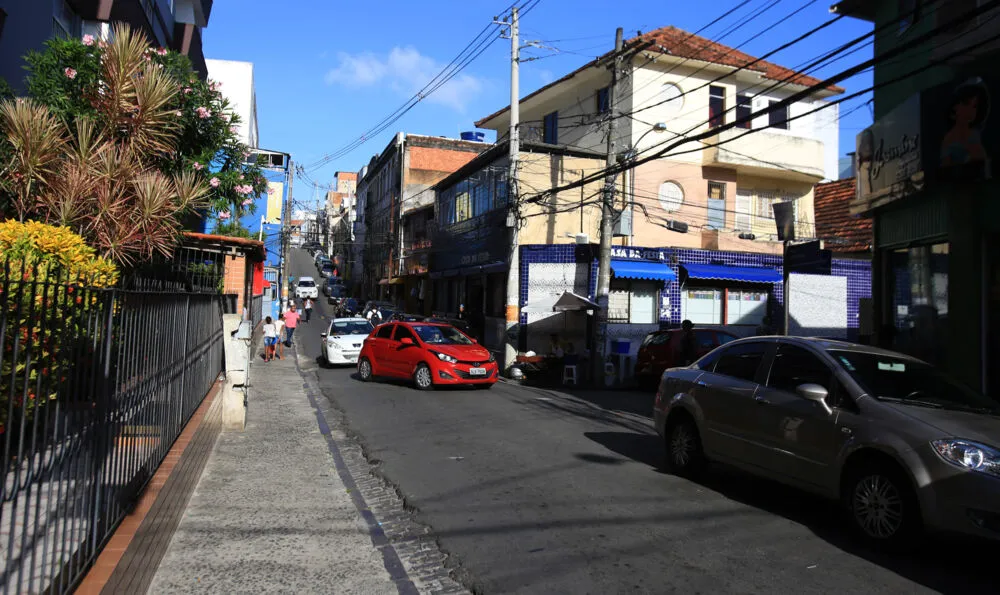 Vista da Rua do Paraíso na região da Barroquinha, bairro extinto