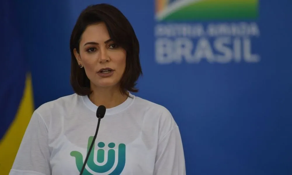 Primeira-dama participou de evento político no Palácio da Alvorada