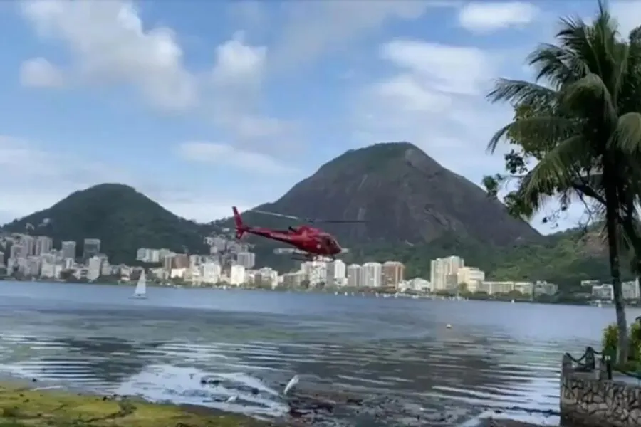 O piloto e os passageiros foram resgatados com vida