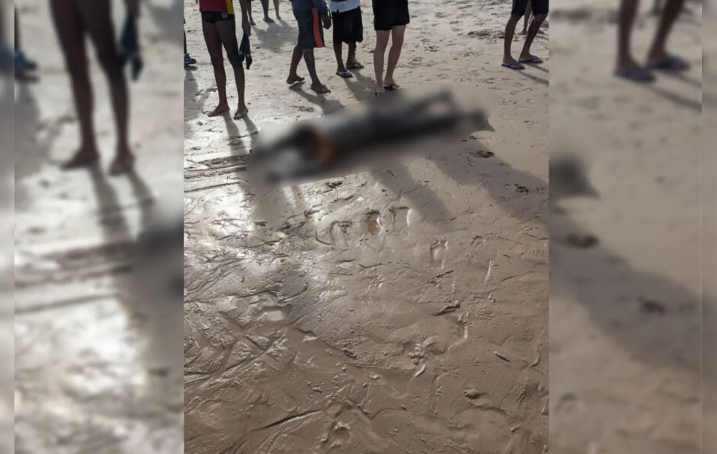 Corpo estava boiando na praia e foi retirado por guarda-vidas