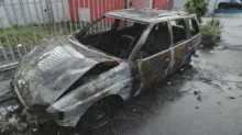 Imagem ilustrativa da imagem Carro pega fogo no bairro de Santa Mônica