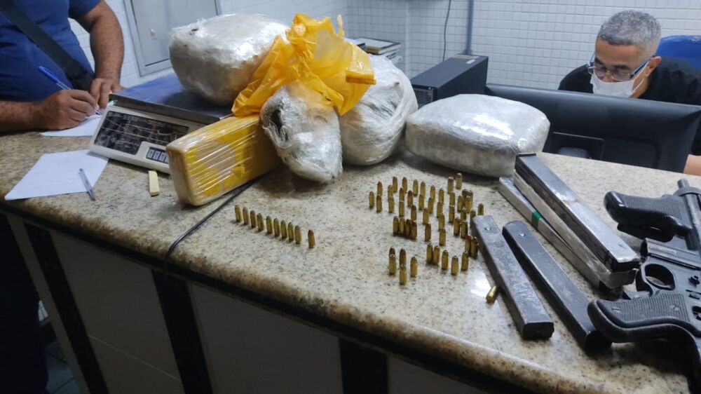 O material apreendido foi encaminhado ao DPT para exame pericial