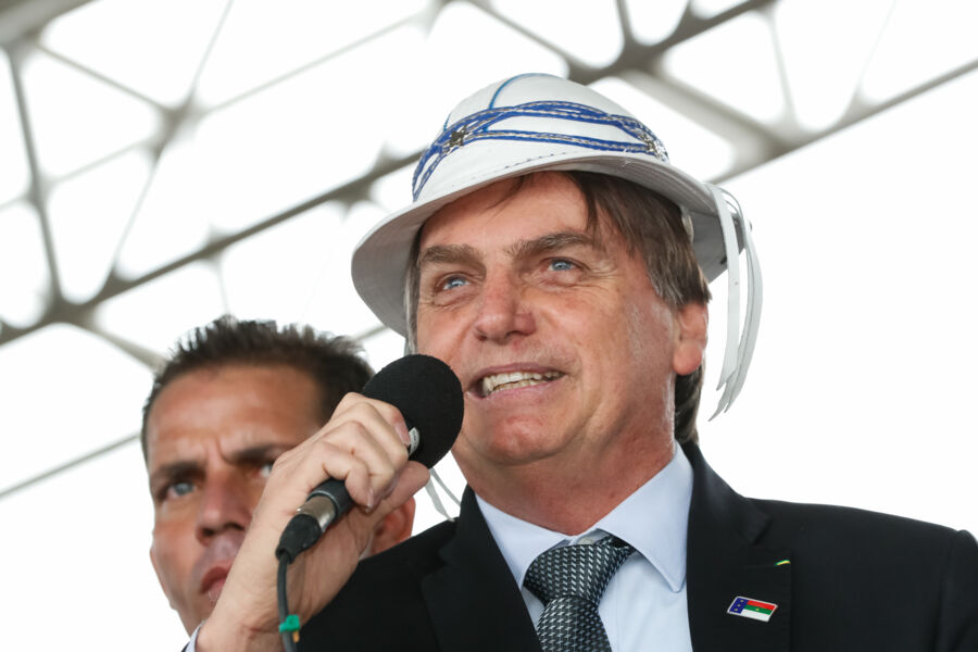 Bolsonaro esteve na cidade a primeira vez em julho de 2019, para a inauguração do aeroporto