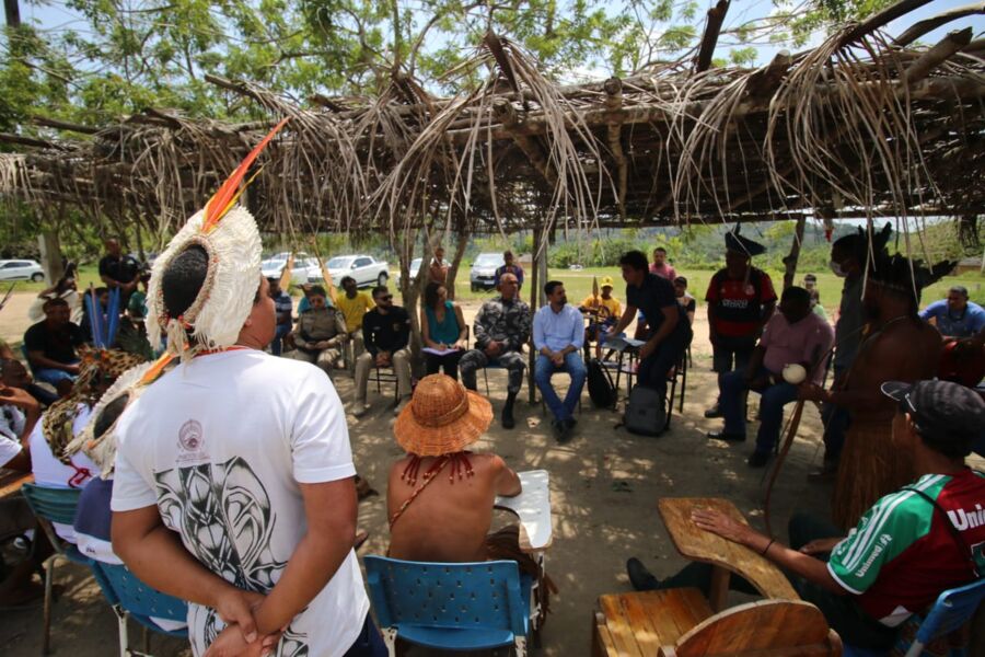 Integrantes das polícias Militar e Civil, da Justiça Federal, da Defensoria Pública da União e da Funai, participaram do encontro