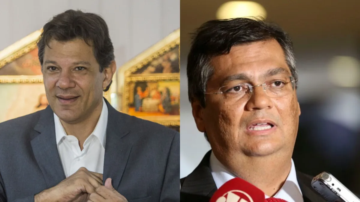 Fernando Haddad (PT), ex-prefeito de São Paulo, e Flávio Dino (PSB-MA), senador eleito