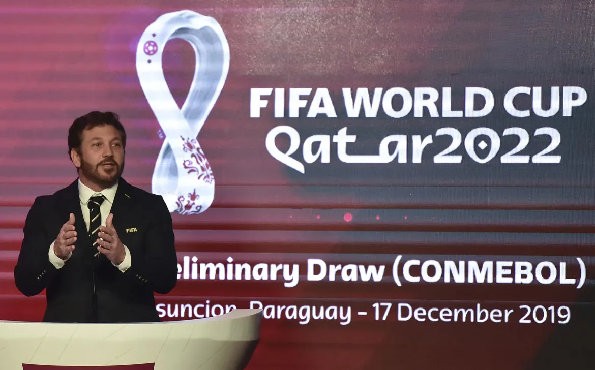 Presidente da Conmebol, Alejandro Domínguez está no Catar assistindo a Copa do Mundo