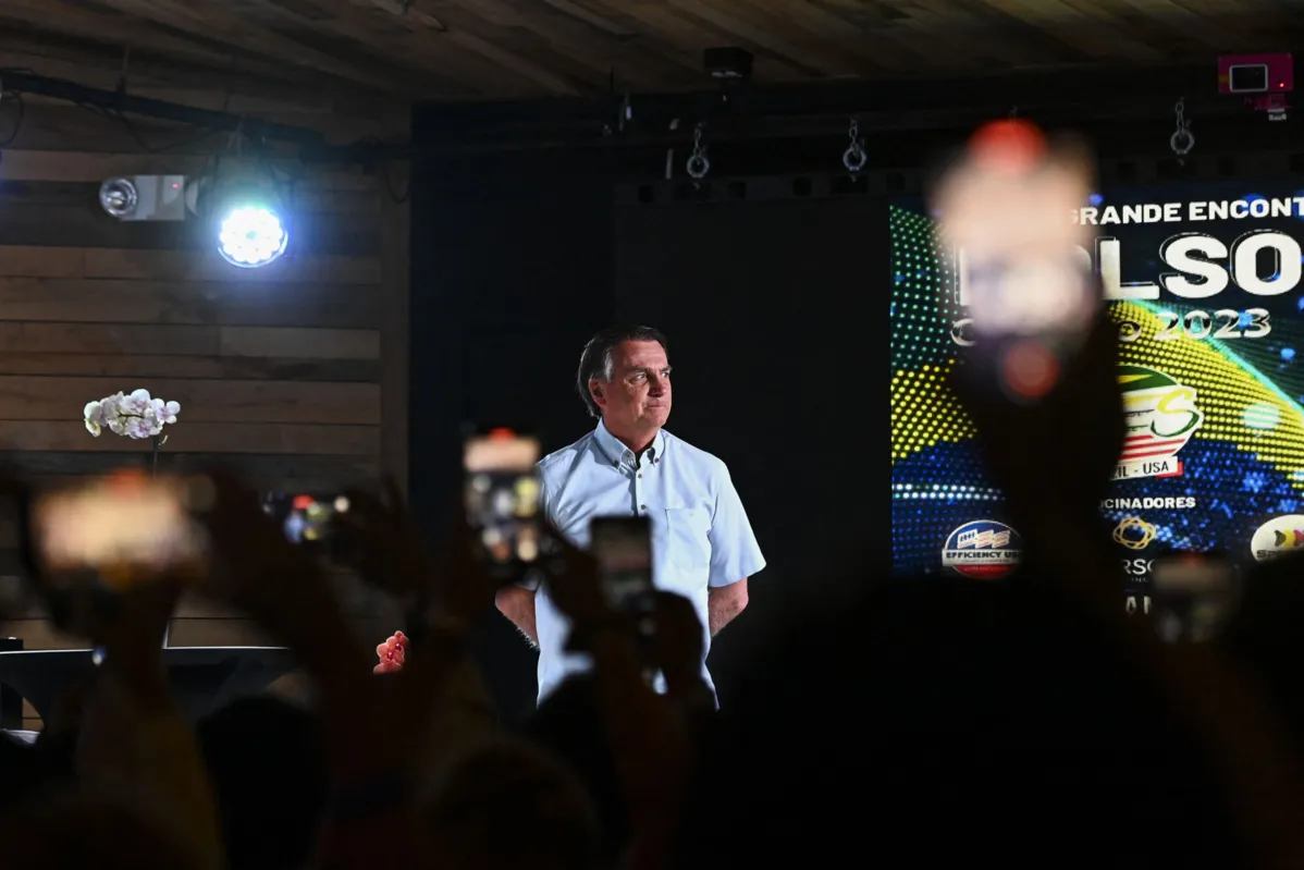 O evento de terça-feira, 31, foi o primeiro ato público de Jair Bolsonaro desde sua chegada a Orlando, no final de dezembro