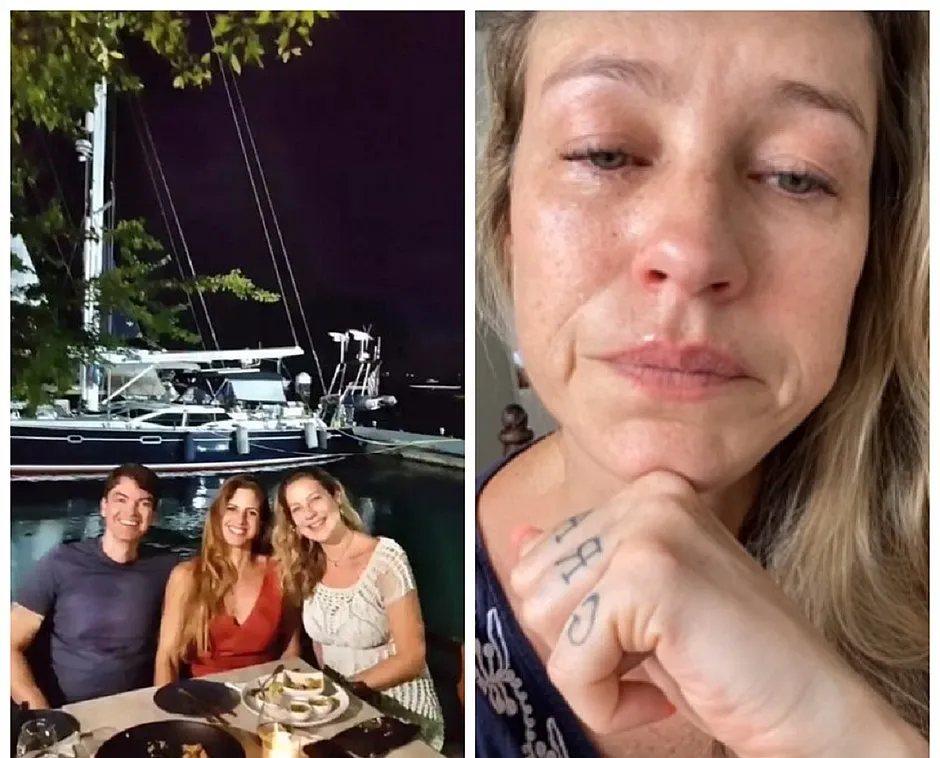 A atriz jantou com amigos na Bahia Marina e desabafou sobre briga judicial sobre os três filhos no Instagram