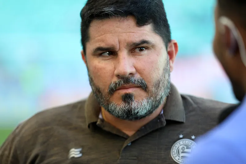 Barroca participou da coletiva de imprensa logo após o jogo contra o Guarani