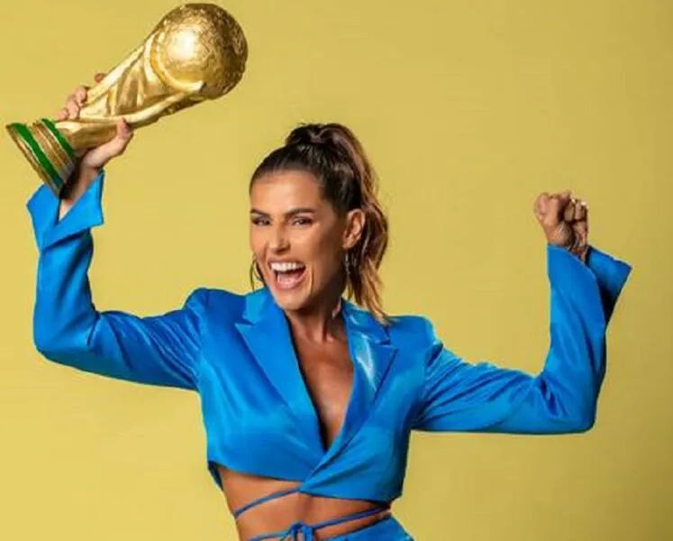 Atriz diz que ser comentarista da Copa do Mundo traz um "frio na barriga"