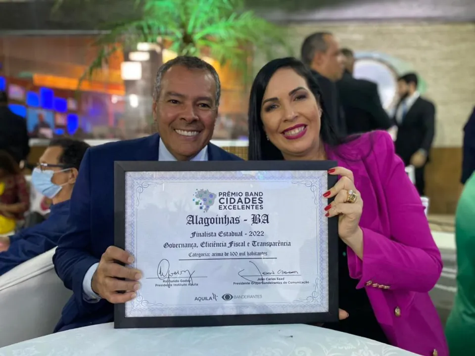 Alagoinhas conquistou premiação na categoria Governança, Eficiência Fiscal e Transparência