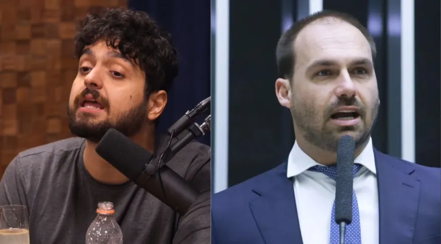Monark e Eduardo Bolsonaro trocaram farpas pelas redes sociais