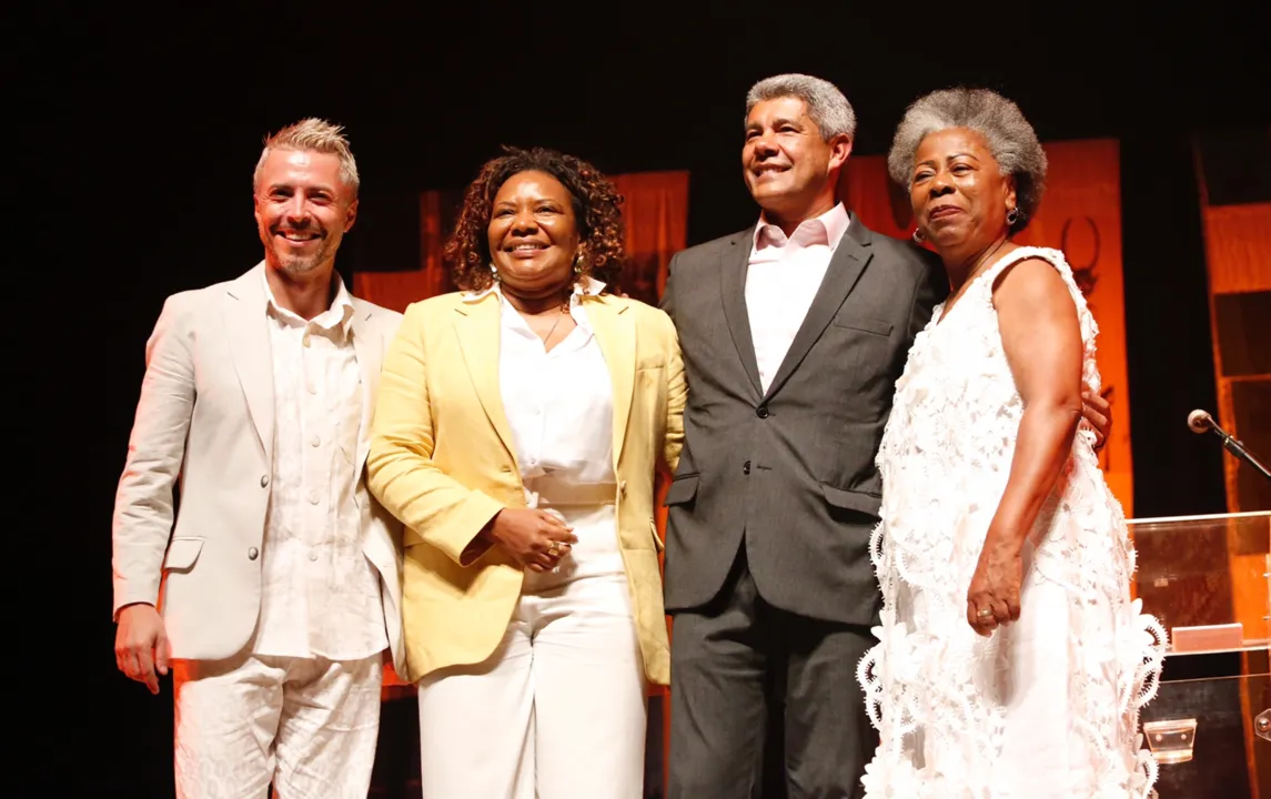 Ministra Margareth Menezes na posse de Bruno Monteiro