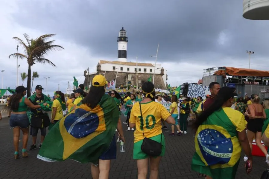 Ato no Farol da Barra em favor do ex-presidente Jair Bolsonaro (PL) em setembro de 2022