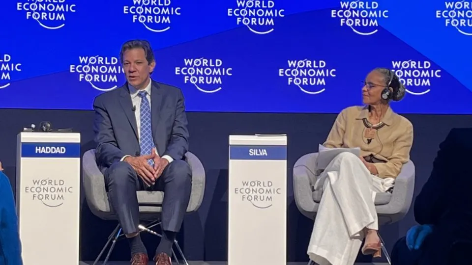 Marina Silva e Fernando Haddad no Fórum Econômico Mundial