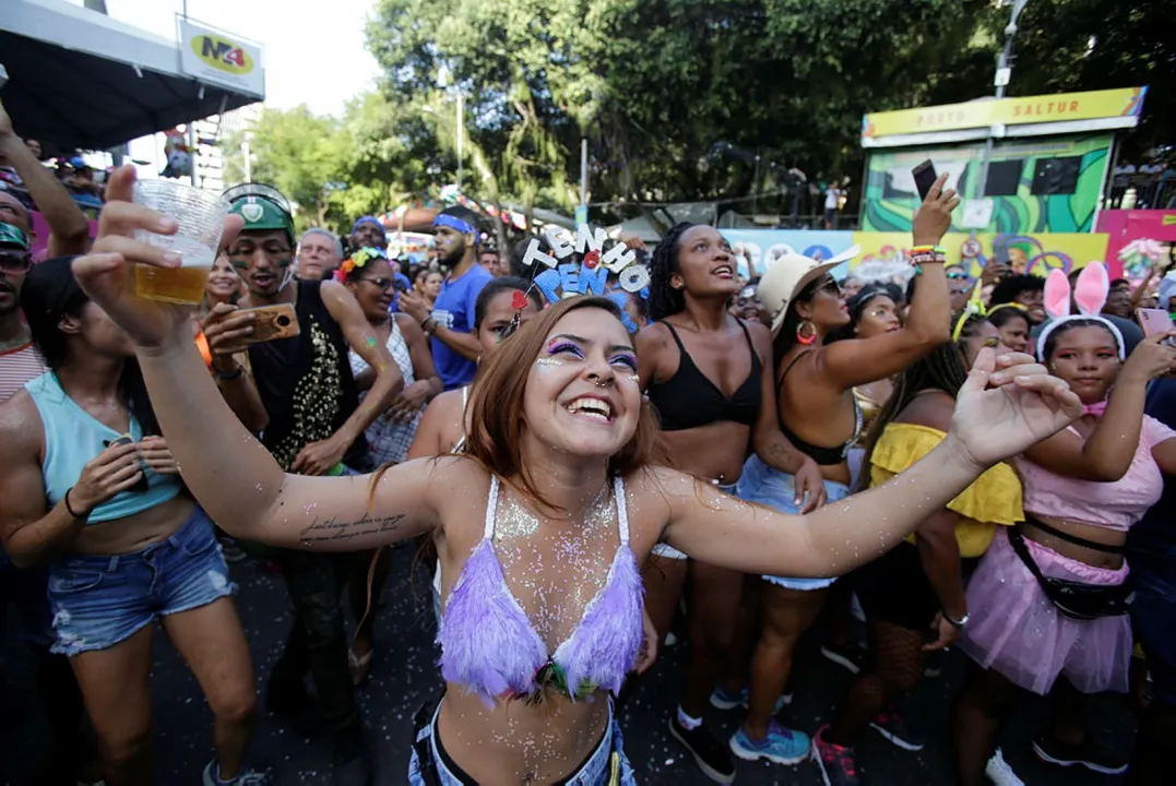 Último Carnaval de Salvador antes da pandemia, foliã no Circuito Osmar, no Campo Grande