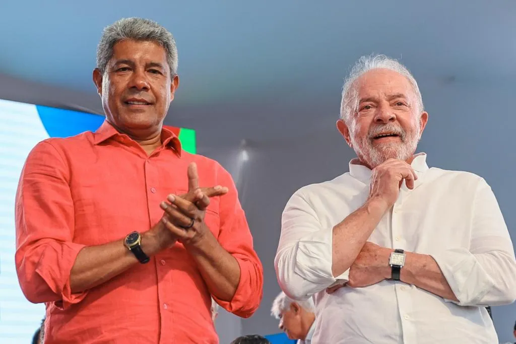 Governador Jerônimo Rodrigues e o presidente Lula durante evento nesta tarde em Santo Amaro