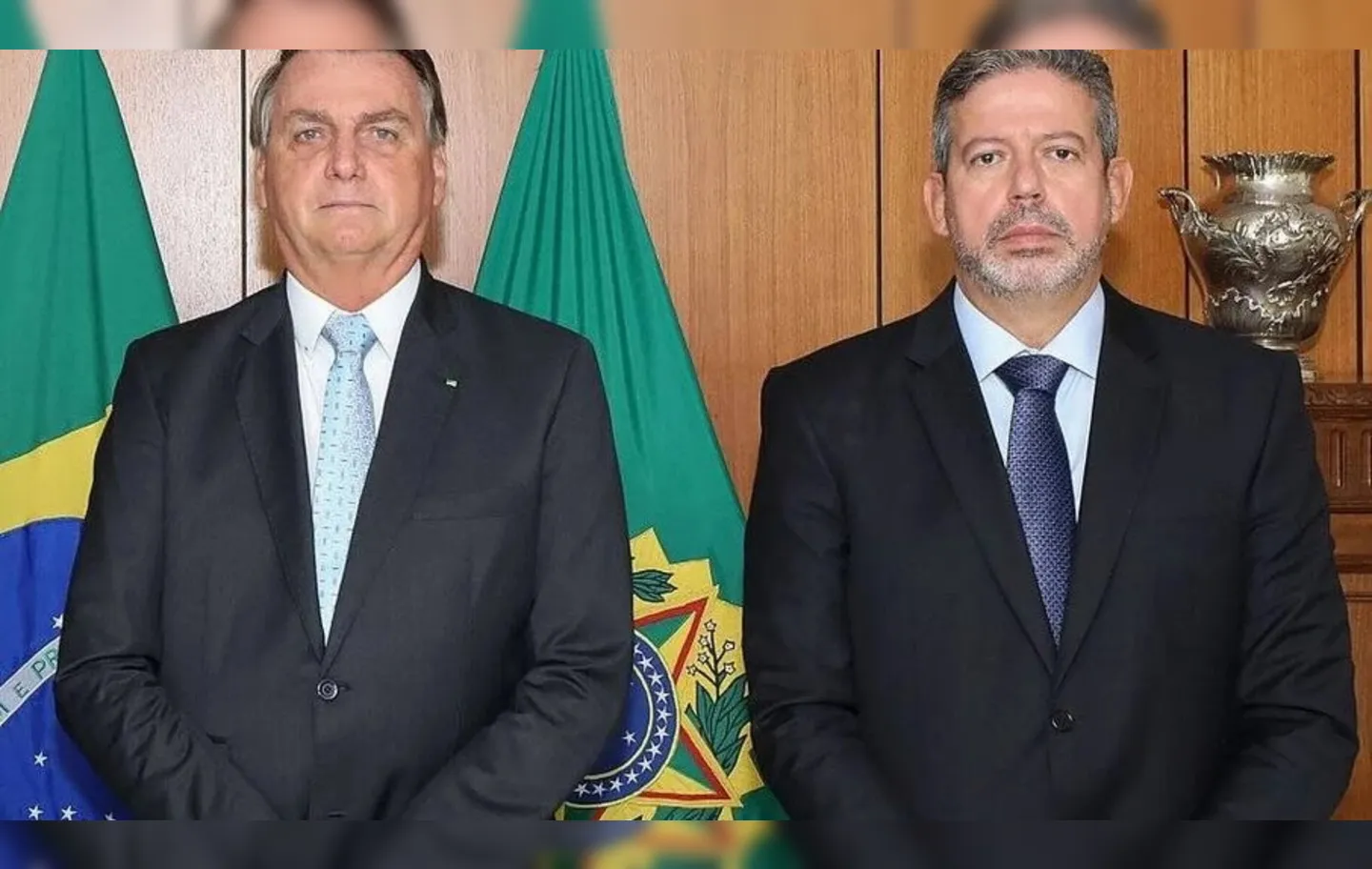 O presidente Jair Bolsonaro (PL) e o presidente da Câmara, Arthur Lira