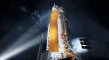 Imagem ilustrativa da imagem Nasa tenta pela terceira vez lançar seu novo foguete para a Lua
