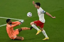 Imagem ilustrativa da imagem Polônia vence Arábia Saudita com gol de Lewandowski