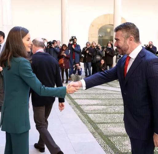 Rainha Letizia e Daniel Gallego