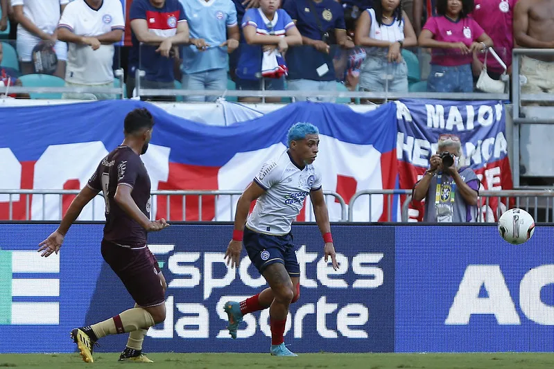 Jacaré marcou o terceiro gol do Bahia no triunfo diante do Jacuipense