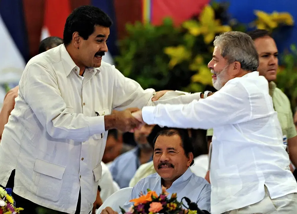 Maduro e Lula durante encontro em São Paulo, em uma das vindas do presidente venezuelano ao país no início da última década