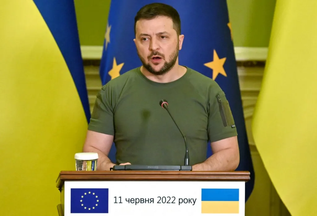 O presidente da Ucrânia, Volodimir Zelensky