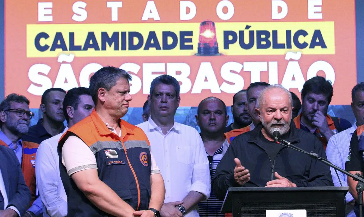 O presidente Lula e o governador de São Paulo, Tarcísio de Freitas