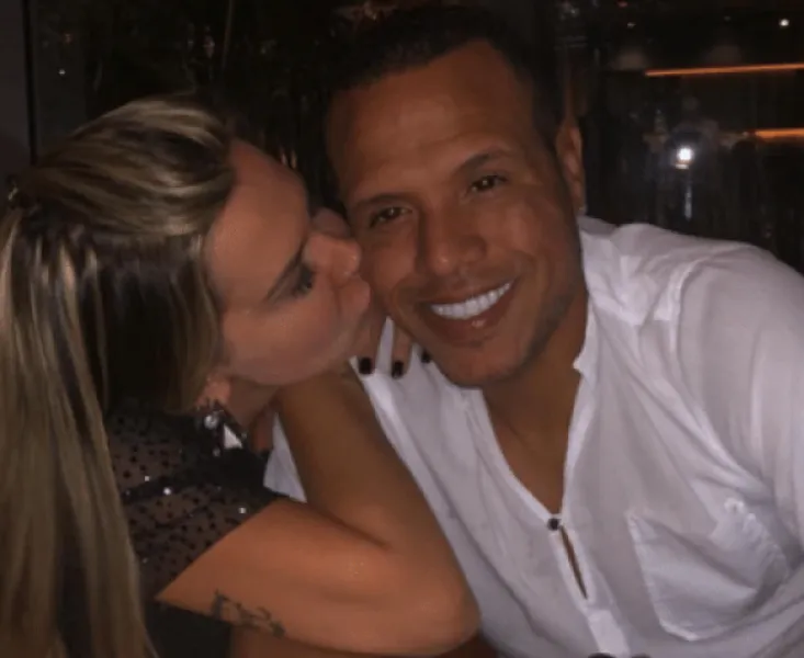 O ex-casal, Juliana Paradela e Luis Fabiano