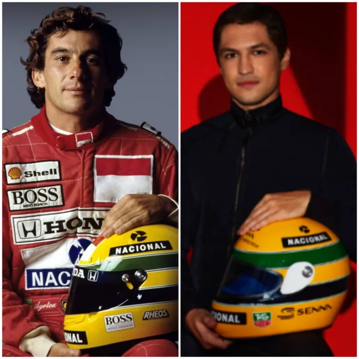 Gabriel Leone (à esq.) viverá Ayrton Senna em minissérie