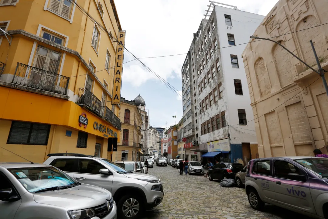 O túnel vai ligar o Campo da Pólvora ao Comércio; vista da rua Conde D'Eu, na região central da capital baiana