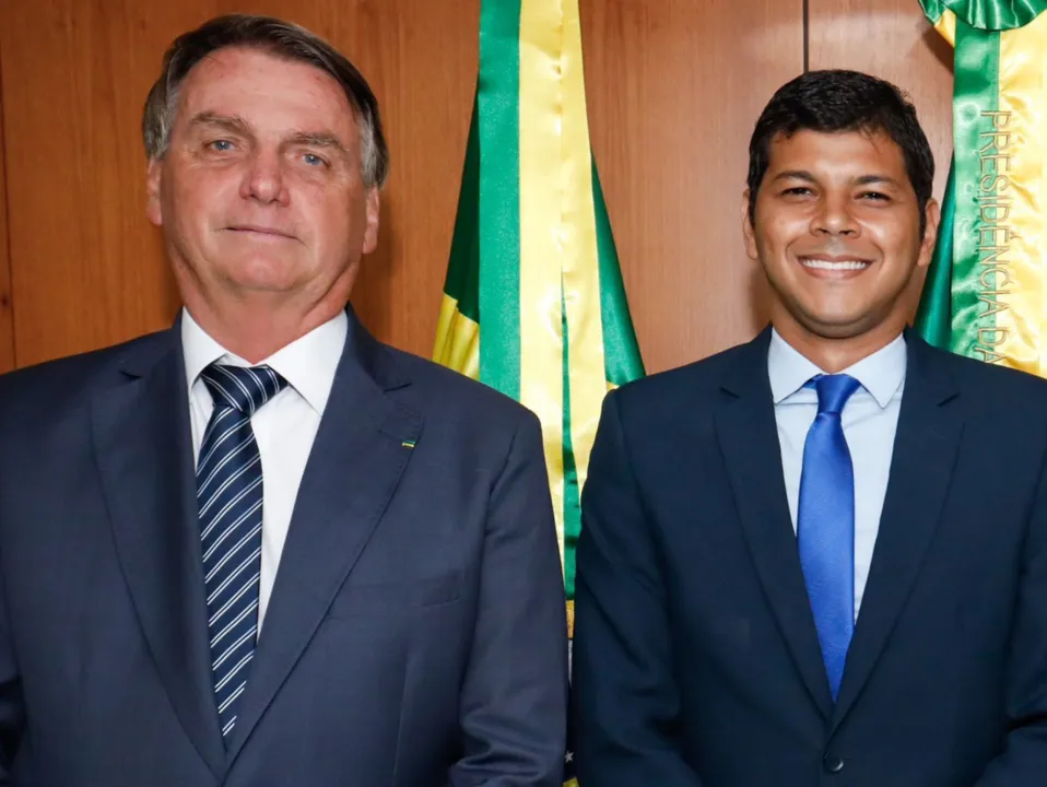 Bolsonaro e o deputado Diego Castro