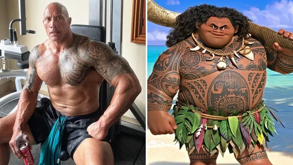 "The Rock" dará vida ao semideus Maui, a quem havia emprestado sua voz no longa de animação