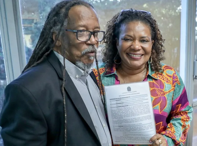 Jõao Jorge, Presidente da Fundação ao lado da ministra da Cultura, Margareth Menezes