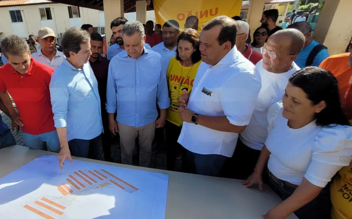 Governador em exercício, Geraldo Junior (MDB) e o ministro Rui Costa em visita
